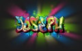 Joseph Name Text Graffiti